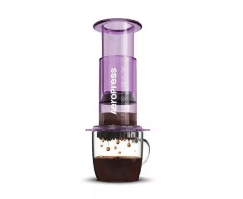 Кофеварка ручная Аэропресс (Aeropress) Clear Purple, фиолетовая, 90PR05 