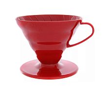 Воронка для заваривания кофе HARIO V60, размер 02, пластиковая, цвет красный VD-02R 