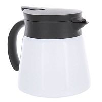 Чайник сервировочный термос Hario VHS-60W стальной, белый, объём 600 мл 