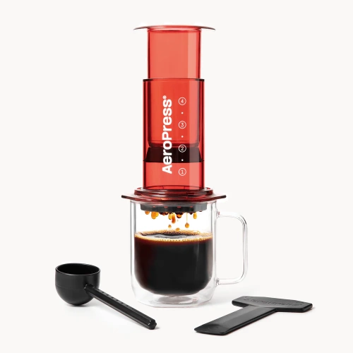 Кофеварка ручная Аэропресс (AeroPress) Clear Red: красный, 90RD05 