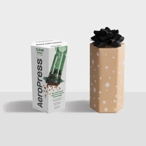 Кофеварка ручная Аэропресс (Aeropress) Clear Green, зеленая, 90PG05  фото 4