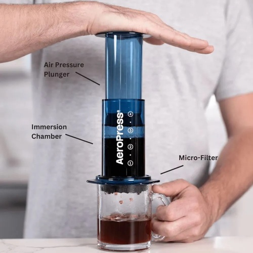 Кофеварка ручная AeroPress Clear Blue 90BL05, синий  фото 2
