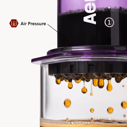 Кофеварка ручная Аэропресс (Aeropress) Clear Pink, розовая, 90PK05  фото 4