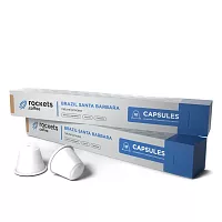 Brazil Santa Barbara ROCKETS COFFEE кофе молотый в капсулах Nespresso, упак. 10 шт. 