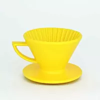 Воронка керамическая AnyBar Flat, 3-4 чашки, желтая. 