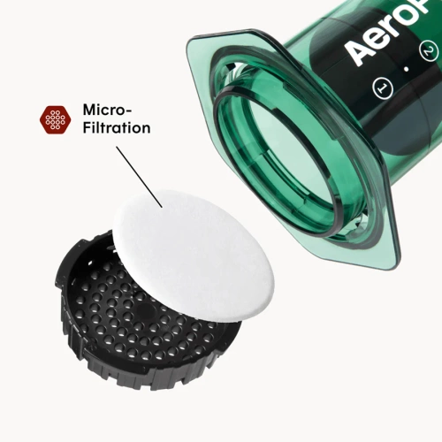 Кофеварка ручная Аэропресс (AeroPress) Clear Green: зеленая, 90PG05  фото 5