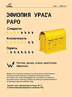 Эфиопия Урага Раро СВАРЩИЦА ЕКАТЕРИНА (под фильтр) кофе в зернах, упак. 250 г. 