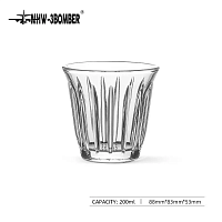 Чашка стеклянная прозрачная для кофе Wright Cup-200 ml, ransparent, G5053 