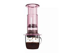 Кофеварка ручная Аэропресс (Aeropress) Clear Pink, розовая, 90PK05 