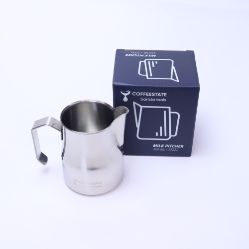 Питчер молочник для капучино и латте COFFEESTATE Barista Tools MT Style, стальной, объём 350 мл  фото 8