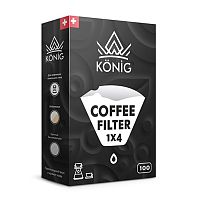 Фильтры бумажные, для кофеварок KONIG белые No4 ,конические 