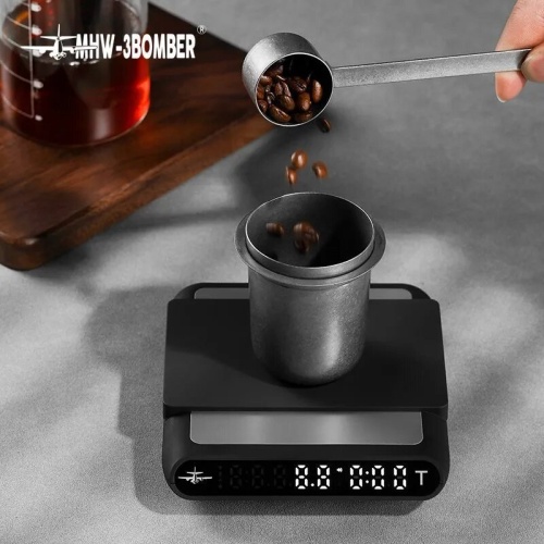 Весы электронные с таймером для кофе MHW-3BOMBER Formula Smart Coffee Scale ES5486B, черные  фото 2