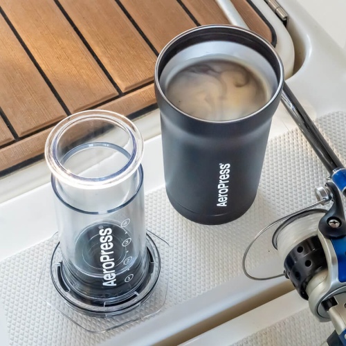 Кофеварка ручная Аэропресс (Aeropress) Go Plus, черная  фото 3