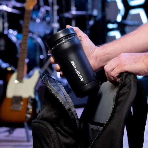 Кофеварка ручная Аэропресс (Aeropress) Go Plus, черная  фото 4