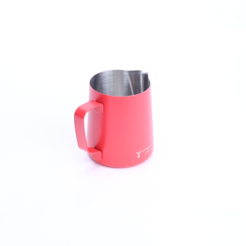 Питчер молочник для капучино и латте COFFEESTATE Barista Tools, стальной, красный 350 мл  фото 2