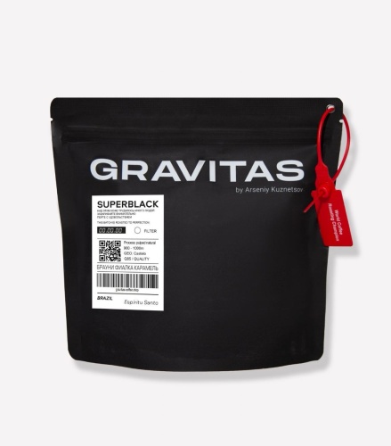 Brazil Espiritu Santo GRAVITAS (под фильтр) кофе в зернах, упак. 250 г. 