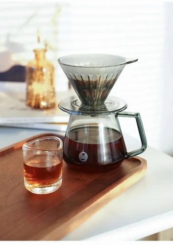 Сервировочный чайник Timemore 70TSR001AA408 стекло черный 600 мл.  фото 3