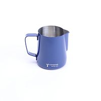 Питчер молочник для капучино и латте COFFEESTATE Barista Tools, стальной, синий 350 мл 