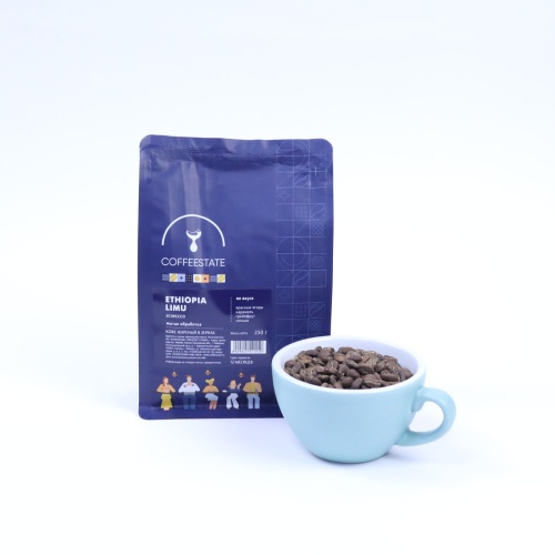 Ethiopia Limu Мытая COFFEESTATE (для эспрессо) кофе в зёрнах, упак. 250 г. 