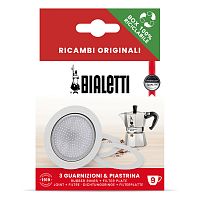 Набор для гейзерных кофеварок Bialetti на 9 чашек: 3 резиновых уплотнения + сито 
