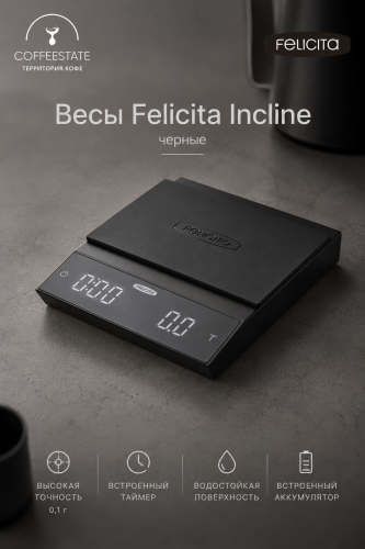 Весы Felicita Incline черные 