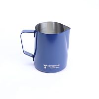 Питчер молочник для капучино и латте COFFEESTATE Barista Tools, стальной, синий 600 мл 