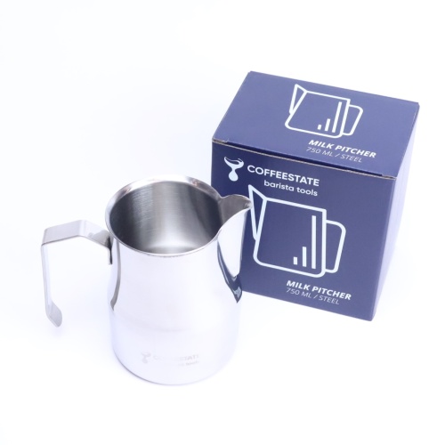 Питчер молочник для капучино и латте COFFEESTATE Barista Tools MT Style, стальной, объём 750 мл  фото 10