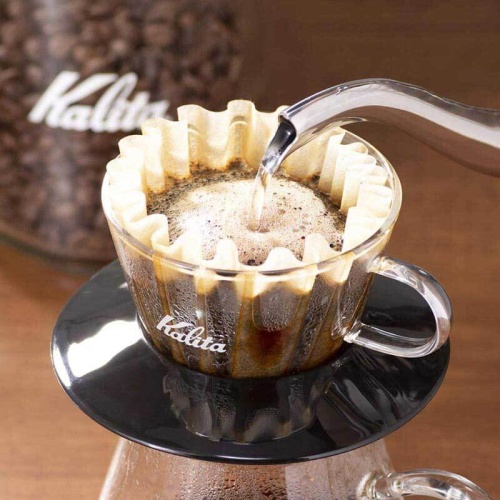 Воронка для приготовления кофе KALITA Wave Glass Drippers 155 black арт. 93114  фото 2