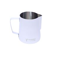 Питчер молочник для капучино и латте COFFEESTATE Barista Tools, стальной, белый 600 мл 