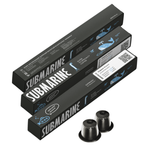 Колумбия Аспротимана SUBMARINE кофе молотый в капсулах Nespresso, упак. 10 шт.  фото 2