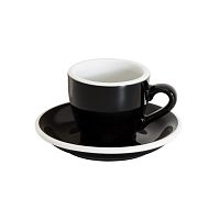 Кофейная пара Loveramics egg, 80ml, цвет: черный (black) 80-39BBK/40BBK 