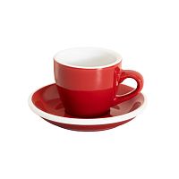 Кофейная пара Loveramics egg, 80ml, цвет: красный (red) 80-45BRE/46BRE 
