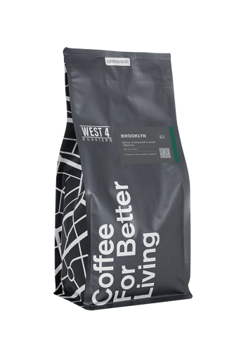 Бленд Brooklyn WEST 4 ROASTERS (для эспрессо) кофе в зернах, упак. 1 кг. 