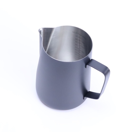 Питчер молочник для капучино и латте COFFEESTATE Barista Tools, стальной, чёрный 1000 мл  фото 2