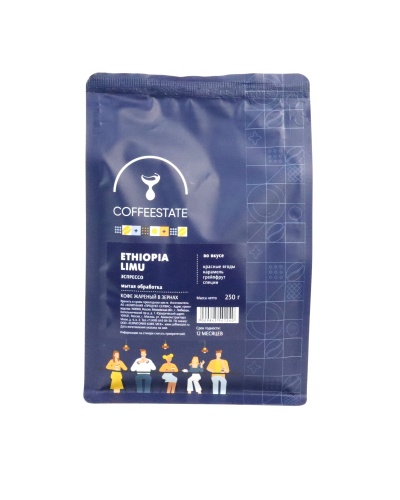 Ethiopia Limu Мытая COFFEESTATE (для эспрессо) кофе в зёрнах, упак. 250 г.  фото 2