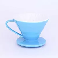Воронка керамическая AnyBar V60-02, на 3-4 чашки, голубая. 