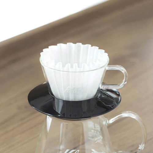 Воронка для приготовления кофе KALITA Wave Glass Drippers 155 black арт. 93114  фото 3