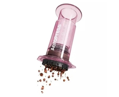 Кофеварка ручная Аэропресс (Aeropress) Clear Pink, розовая, 90PK05  фото 2