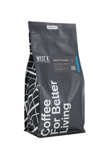 Бленд West Village WEST 4 ROASTERS (для эспрессо) кофе в зернах, упак. 1 кг. 