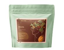 Brazil Rio AUGUST COFFEE (для эспрессо) кофе в зернах, упак. 200 г. 