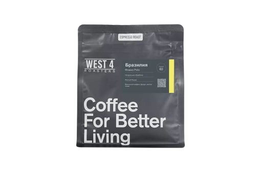 Бразилия Флавио Рейс WEST 4 ROASTERS (для эспрессо) кофе в зернах, упак. 200 г. 