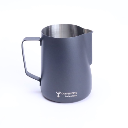 Питчер молочник для капучино и латте COFFEESTATE Barista Tools, стальной, чёрный 1000 мл 