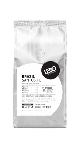 Intense Blend 80/20 LEBO (для эспрессо) кофе в зернах, упак. 1 кг.  фото 2