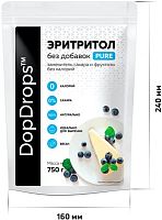 Эритритол Pure DOPDROPS cахарозаметель столовый, упак. 750 г. 