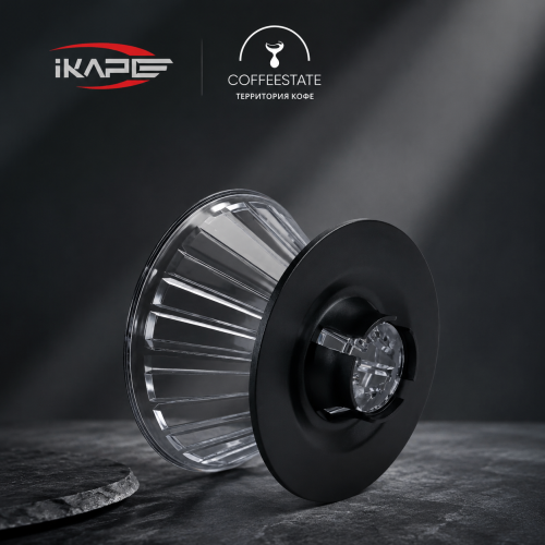 Воронка IKAPE V60 Plastic Coffee Dripper (черный)  фото 2