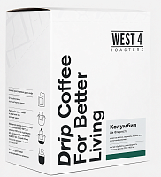 Колумбия Ла Флореста WEST 4 ROASTERS кофе молотый в ДРИП-ПАКЕТАХ, упак. 7 шт. 