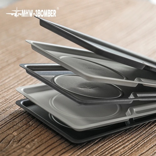 Поднос кофейный MHW-3BOMBER Uni, 28*15 см, нержавеющая сталь, серый, S5983SS   фото 2